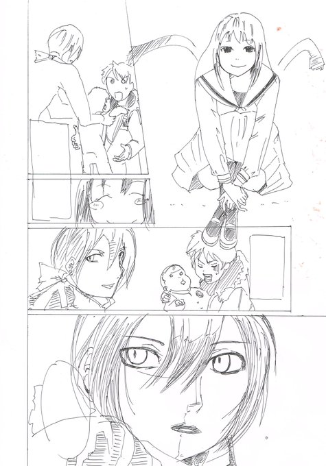 漫画が上手くなりたいので1ページ30分で模写しました本日2枚目#ノラガミ#模写 漫画が上手くなりたいので1ページ30分で模写しました本日2枚目#ノラガミ#模写