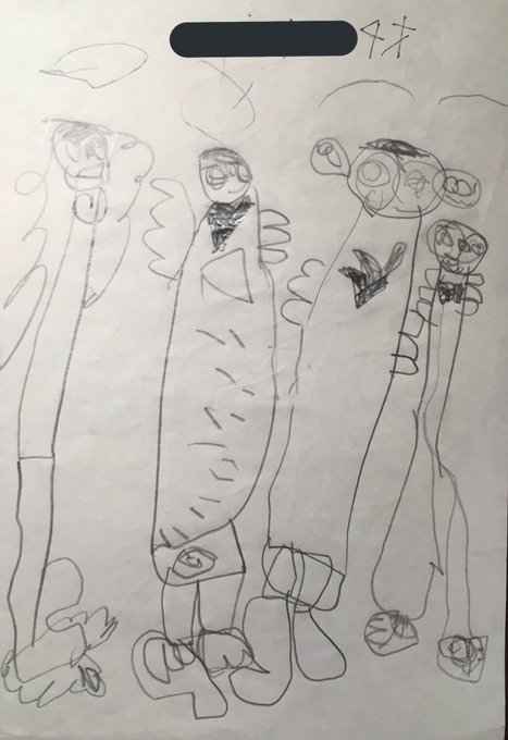 幼少期の俺のサイコパス感を見て欲しい(文字は恐らくその時の題材に沿って大人が書いてくれたものです) 幼少期の俺のサイコパス感を見て欲しい(文字は恐らくその時の題材に沿って大人が書いてくれたものです)