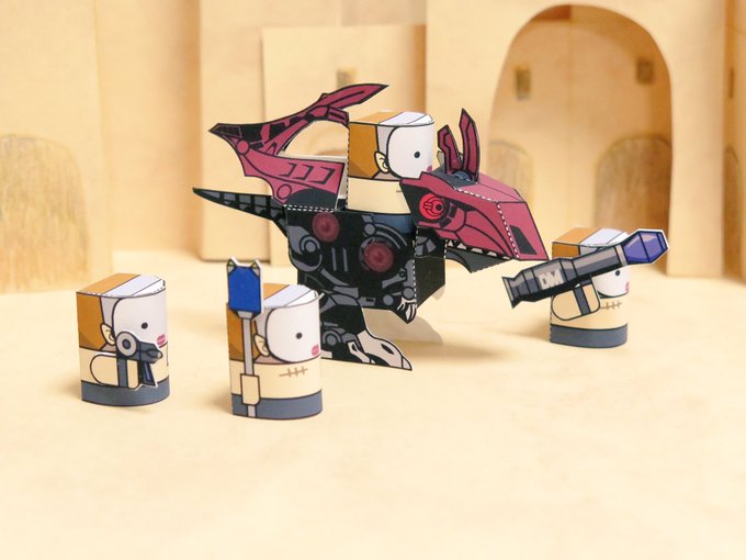 簡易ペーパークラフト4体目はラプトール&Zボーイズ。この組み合わせは出番もバリエーションも多彩。こういう雑多なの 簡易ペーパークラフト4体目はラプトール&Zボーイズ。この組み合わせは出番もバリエーションも多彩。こういう雑多なの