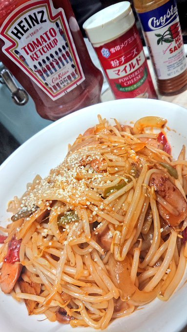 お昼は異世界居酒屋のぶのもやしナポリタンなかなか良かよ。 お昼は異世界居酒屋のぶのもやしナポリタンなかなか良かよ。