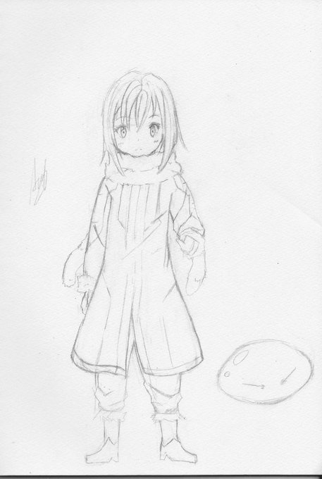 転スラのリムル描いた。久しぶりの浮上だぜ。#転スラ 転スラのリムル描いた。久しぶりの浮上だぜ。#転スラ