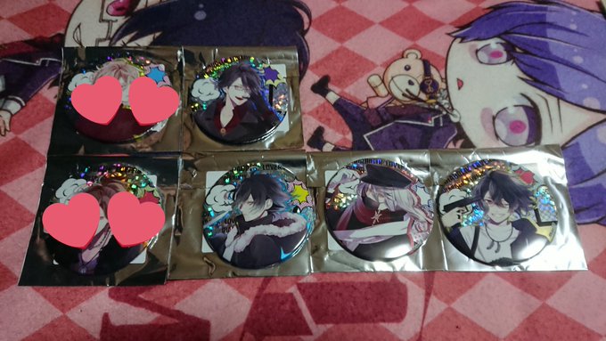 DIABOLIK LOVERS 水戸限定リニューアルオープン記念缶バッジ(譲)レイジ、アズサ、カルラ、キノ(求)福岡限定 DIABOLIK LOVERS 水戸限定リニューアルオープン記念缶バッジ(譲)レイジ、アズサ、カルラ、キノ(求)福岡限定