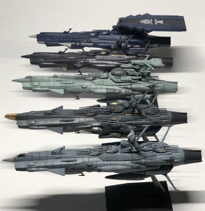 週末隙があったので、各艦まとめました!せっかくなので、アンドロメダ改やアンドロメダガミラスも並べたいです。 #yamat 週末隙があったので、各艦まとめました!せっかくなので、アンドロメダ改やアンドロメダガミラスも並べたいです。 #yamat