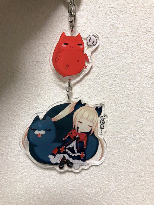 おやすみレイチェルのアクキ出来ました!こんな感じになるみたい!わーい!#ブレイブルー #BBCF おやすみレイチェルのアクキ出来ました!こんな感じになるみたい!わーい!#ブレイブルー #BBCF