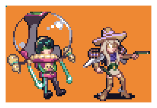 "あかねさす少女"から優とクロエ。#picopiyo #ドット絵 #pixelart #あかねさす少女 "あかねさす少女"から優とクロエ。#picopiyo #ドット絵 #pixelart #あかねさす少女