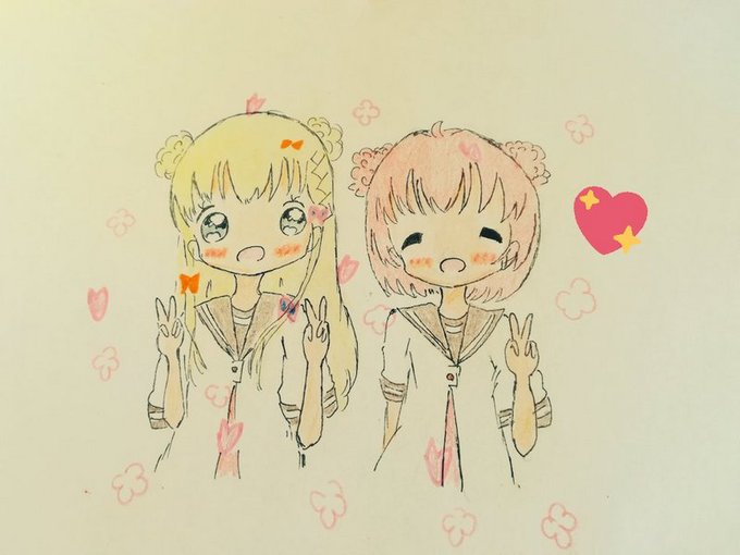 #ゆるゆり「桜は再会の約束。この瞬間が愛しくて」(作画真唯さん)「桜って切ないね。。すぐ散ってしまうから」「でもあかりは #ゆるゆり「桜は再会の約束。この瞬間が愛しくて」(作画真唯さん)「桜って切ないね。。すぐ散ってしまうから」「でもあかりは