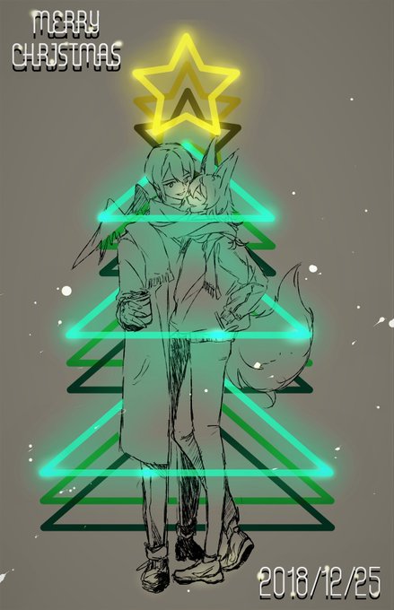 お題箱より「クリスマスデートしてる大天狗と妖狐ちゃん」❤ごめんクリスマス間に合わんかった、、、リクエストありがとうござい お題箱より「クリスマスデートしてる大天狗と妖狐ちゃん」❤ごめんクリスマス間に合わんかった、、、リクエストありがとうござい