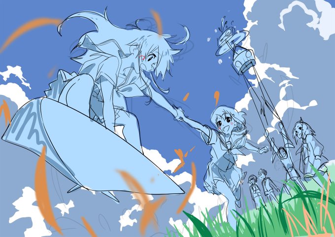 こんな案もありました。1年半近くぶりにフリフラの絵描きました。丁度真夏の作業でしたので夏っぽい感じにしましたけど、冬にな こんな案もありました。1年半近くぶりにフリフラの絵描きました。丁度真夏の作業でしたので夏っぽい感じにしましたけど、冬にな