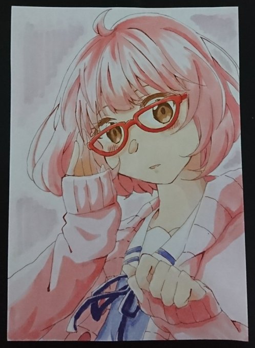 人にあげる絵って上手く出来るよね(感覚)悔しい#境界の彼方#栗山未来 人にあげる絵って上手く出来るよね(感覚)悔しい#境界の彼方#栗山未来