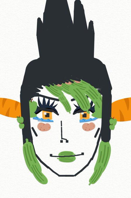 #お花畑青空大写生大会Twitterのスタンプだけでチャイカさん作りました!ニット帽被ってる感……w #お花畑青空大写生大会Twitterのスタンプだけでチャイカさん作りました!ニット帽被ってる感……w