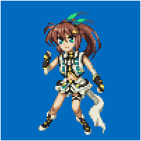 「ViVid Strike!」のフーカ・レヴェントンちゃんドット #pixelart #ドット絵 「ViVid Strike!」のフーカ・レヴェントンちゃんドット #pixelart #ドット絵