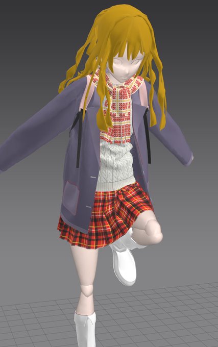 今月描いてる踏切時間の作画にクロスシミュレーターを使ってみようと正月返上でアバターと衣装づくりしてました。モデルを動かす 今月描いてる踏切時間の作画にクロスシミュレーターを使ってみようと正月返上でアバターと衣装づくりしてました。モデルを動かす