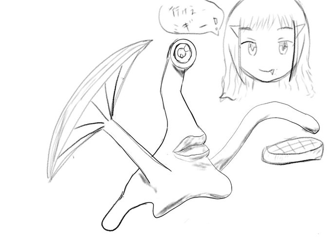 何となくミギーを描きました寄生獣✖️わたモテ誰か書いてくれないかな 何となくミギーを描きました寄生獣✖️わたモテ誰か書いてくれないかな