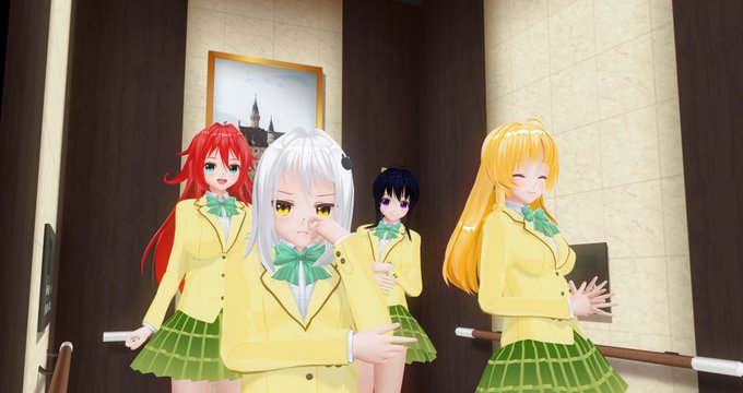 エレベーター内で服が溶けるハイスクールD×Dのメンバー。そういえば原作にも服が溶けるエピソードがあったな。#COM3D2 エレベーター内で服が溶けるハイスクールD×Dのメンバー。そういえば原作にも服が溶けるエピソードがあったな。#COM3D2