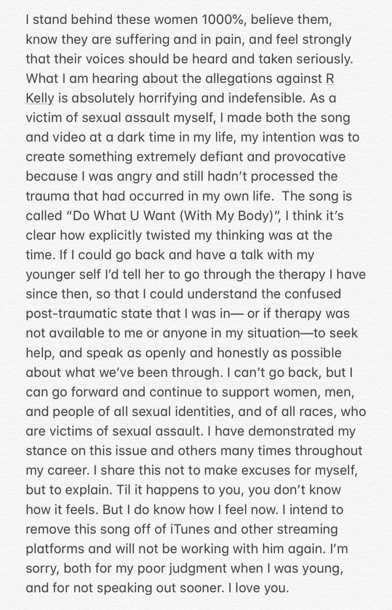 I stand by anyone who has ever been the victim of sexual assault: https://t.co/67sz4WpV3i