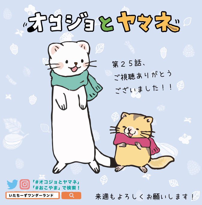 きみといっしょに走ると、いつまでも起きていられそうだよ---昨日はご視聴ありがとうございました!来週が #オコジョとヤマ きみといっしょに走ると、いつまでも起きていられそうだよ---昨日はご視聴ありがとうございました!来週が #オコジョとヤマ