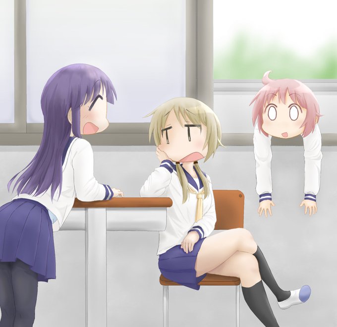 ゆゆ式の3人先月から少しずつ描いてました ゆゆ式の3人先月から少しずつ描いてました