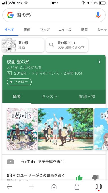 聲の形って本当にどう検索しても出てくるんだな 聲の形って本当にどう検索しても出てくるんだな