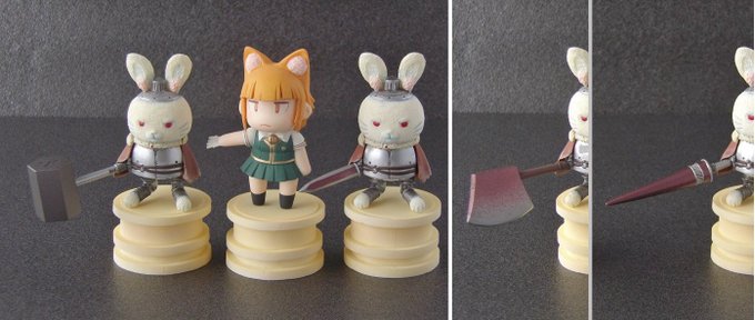 2019冬のワンフェス_再販アイテム_ソノイチたんぽぽと2体のウサギ兵士剣と槍は標準装備斧・鎚を含めて好きなモノを選んで 2019冬のワンフェス_再販アイテム_ソノイチたんぽぽと2体のウサギ兵士剣と槍は標準装備斧・鎚を含めて好きなモノを選んで