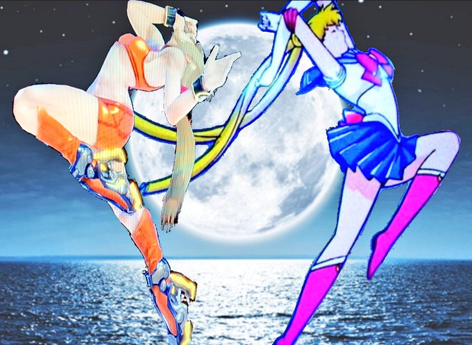 #完全に一致では無いのだが何となく似てる#クソコラ雑だが比較するため作ってみた笑スマブラゼロスーツサムスとセーラームーン #完全に一致では無いのだが何となく似てる#クソコラ雑だが比較するため作ってみた笑スマブラゼロスーツサムスとセーラームーン