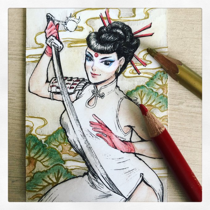 Working on DC Bombshells Katana today! 👹 #dcbombshells #WIP Working on DC Bombshells Katana today! 👹 #dcbombshells #WIP
