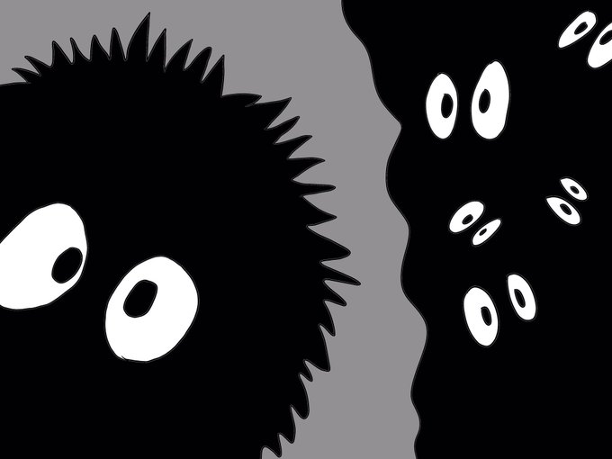 手抜き感漂う#まっくろくろすけ#トトロ#ジブリ#イラスト#絵描き#雁ノ巣の王 手抜き感漂う#まっくろくろすけ#トトロ#ジブリ#イラスト#絵描き#雁ノ巣の王