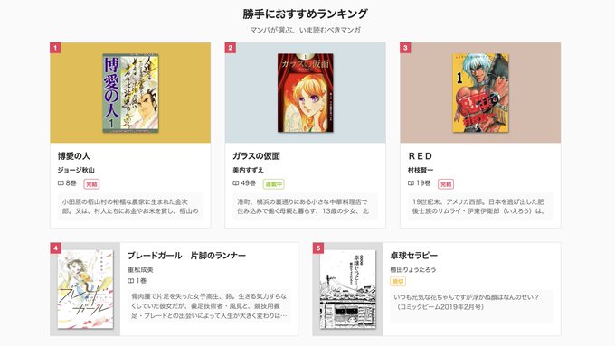 /👑#勝手におすすめランキング \今週のランキングが更新✨未完の傑作 #ガラスの仮面 から、先日1巻が発売されたばかりの /👑#勝手におすすめランキング \今週のランキングが更新✨未完の傑作 #ガラスの仮面 から、先日1巻が発売されたばかりの