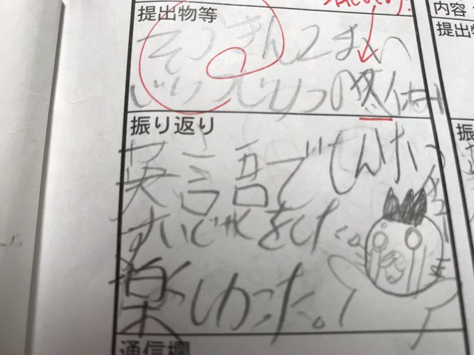 おはようございます。うちのゴマちゃん好きの子の学校の生活ノートには相変わらずゴマちゃんがいっぱいでした(^^)#ゴマちゃ おはようございます。うちのゴマちゃん好きの子の学校の生活ノートには相変わらずゴマちゃんがいっぱいでした(^^)#ゴマちゃ
