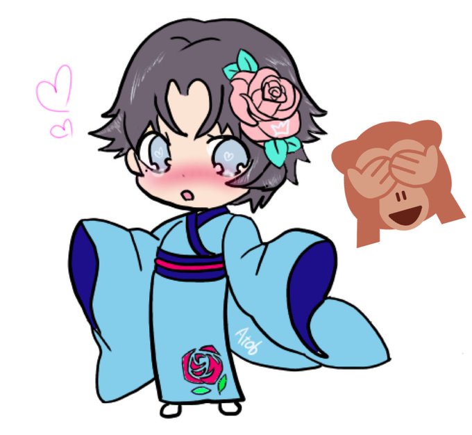 王様ゲームで負けて着物着せられる可愛いべ様を描きたかった...🥶🥶🥶 王様ゲームで負けて着物着せられる可愛いべ様を描きたかった...🥶🥶🥶