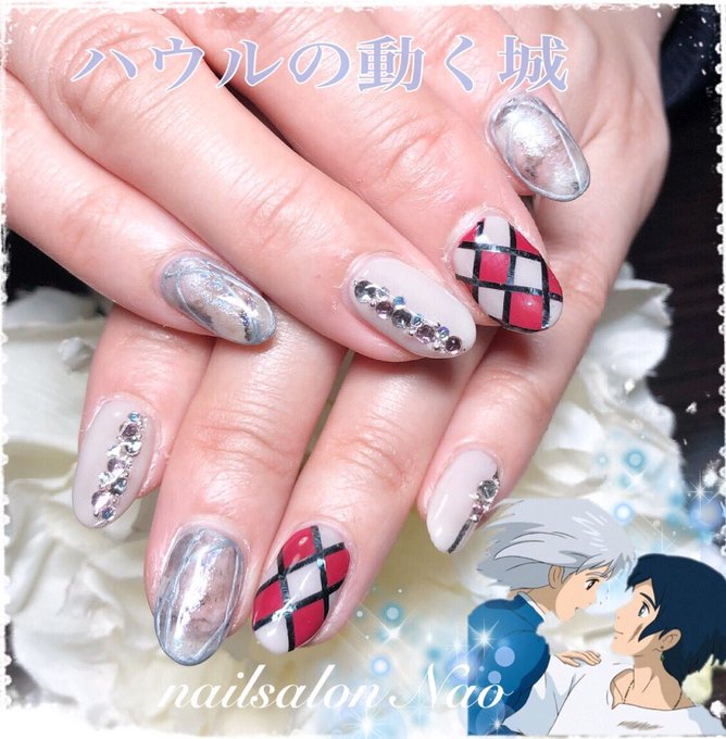 毎月のお楽しみ❤️ネイルチェンジ💅今回もジブリネイルから❣️ハウルの動く城 ソフィーハッター💅可愛いです💕 毎月のお楽しみ❤️ネイルチェンジ💅今回もジブリネイルから❣️ハウルの動く城 ソフィーハッター💅可愛いです💕