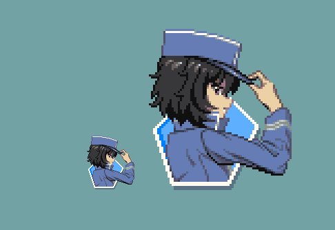 安藤(ガールズ&パンツァー)のドット絵アイコン#pixelart #ガルパン 安藤(ガールズ&パンツァー)のドット絵アイコン#pixelart #ガルパン