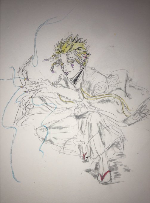 八雲初描きです。前からずっと描きたかったとても難しいです。最近落書きばかりです……#ナンバカ #八雲 #アナログ絵描き 八雲初描きです。前からずっと描きたかったとても難しいです。最近落書きばかりです……#ナンバカ #八雲 #アナログ絵描き