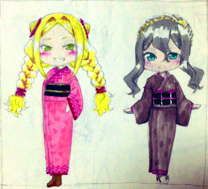 WIXOSS落書き着物カニレイ WIXOSS落書き着物カニレイ