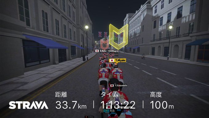 Zwift ろんぐらいだぁす!グループライドキツすぎて足攣りそうで吐きそう!初めて600wとか出しましたよ!楽しかったで Zwift ろんぐらいだぁす!グループライドキツすぎて足攣りそうで吐きそう!初めて600wとか出しましたよ!楽しかったで