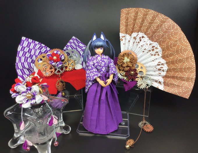 一昨年作った作品です。こちらは和風なものを集めています。#ジャンクプラント#フレームアームズ・ガール 一昨年作った作品です。こちらは和風なものを集めています。#ジャンクプラント#フレームアームズ・ガール