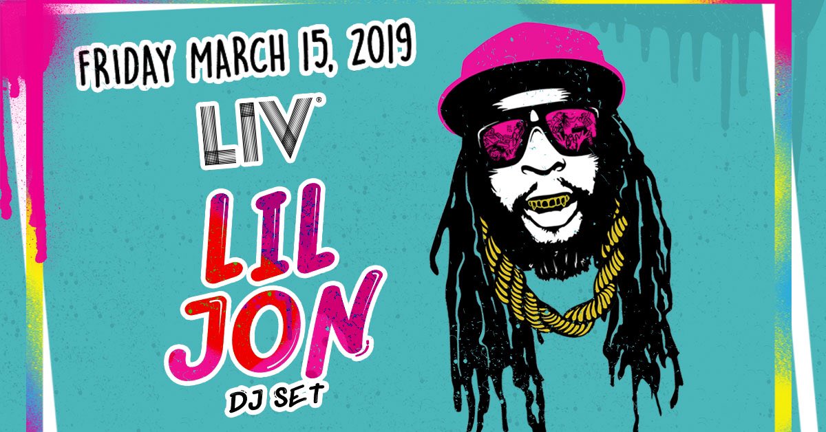 RT @LIVmiami: YEEEAAAHHHH! We’re getting CRUNK with @LilJon Friday March 15th ???? Tickets at https://t.co/2gI0nFs4oC. https://t.co/NgjFtXw3Au