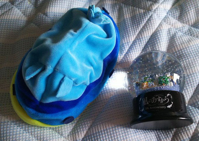凪あす5thのグッズ届きましたウミウシぬいぐるみスノードーム 凪あす5thのグッズ届きましたウミウシぬいぐるみスノードーム
