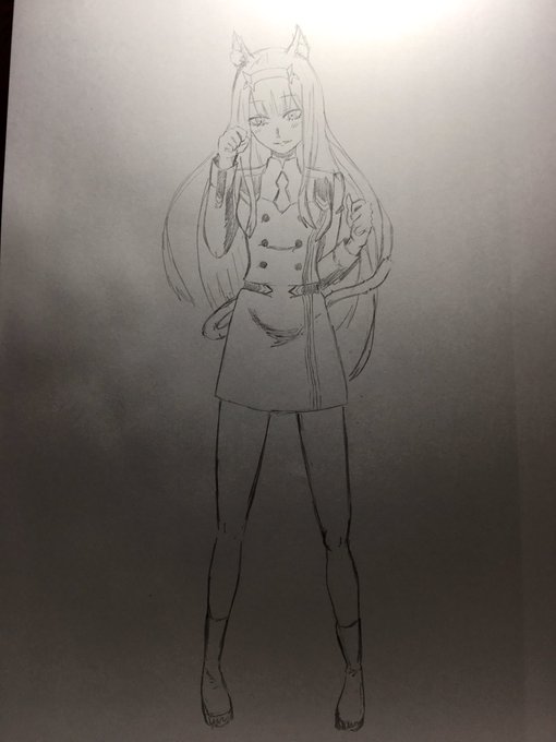 とりあえず描き直しました#ダリフラ#ゼロツー とりあえず描き直しました#ダリフラ#ゼロツー