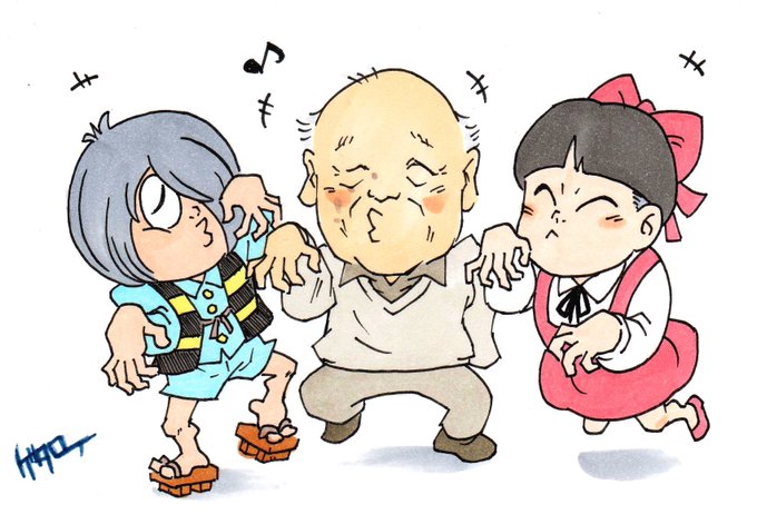 ポップな3人🎶😚水木先生、鬼太郎、ねこ娘を楽しくポップな感じでポストカードに描いてみました😆#ゲゲゲの鬼太郎 #水木しげ ポップな3人🎶😚水木先生、鬼太郎、ねこ娘を楽しくポップな感じでポストカードに描いてみました😆#ゲゲゲの鬼太郎 #水木しげ
