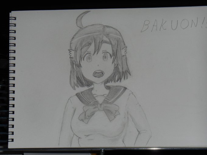 #ばくおん#佐倉羽音妄想いっぱいで胸を・・・ケホケホ・・制服姿の羽音ちゃんをえんぴつで描いてみた #ばくおん#佐倉羽音妄想いっぱいで胸を・・・ケホケホ・・制服姿の羽音ちゃんをえんぴつで描いてみた