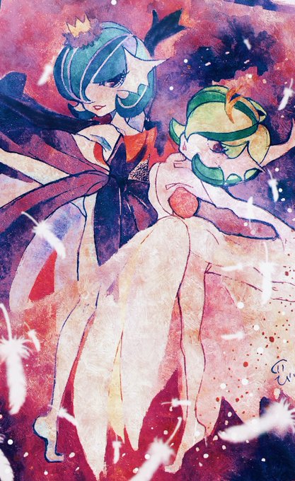 やっとちゃんと届いたらしいので年賀状第3弾公開!#ポケモン#メガサーナイト#厚塗りメガサーナイトと色違いのメガサーナイト やっとちゃんと届いたらしいので年賀状第3弾公開!#ポケモン#メガサーナイト#厚塗りメガサーナイトと色違いのメガサーナイト