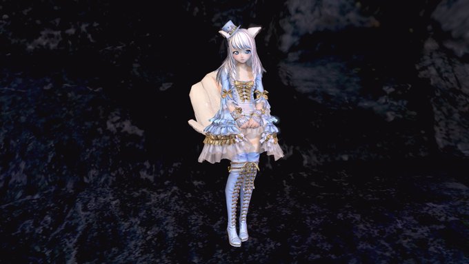 今回のガチャ箱衣装の小公女はこんな感じに染色しました~!#ブレイドアンドソウル 今回のガチャ箱衣装の小公女はこんな感じに染色しました~!#ブレイドアンドソウル