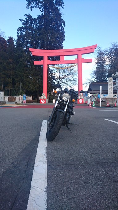 鳥居とレブル #REBEL250 #ばくおん 鳥居とレブル #REBEL250 #ばくおん