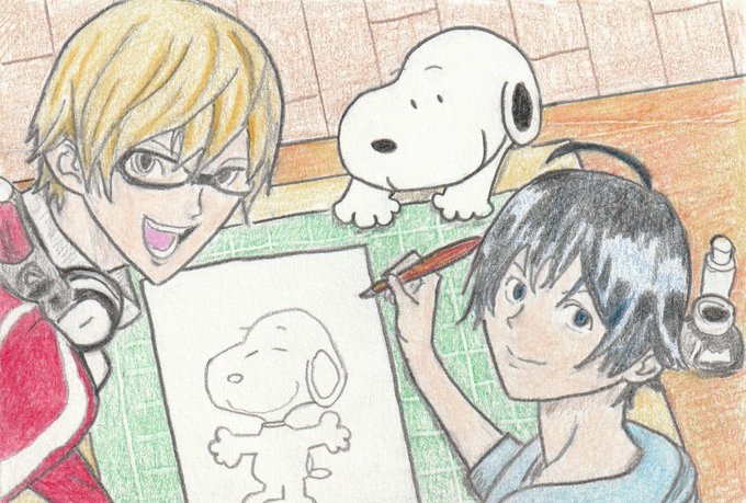 バクマン。とスヌーピーのコラボ #イラスト #スヌーピー #Illustration #Snoopy バクマン。とスヌーピーのコラボ #イラスト #スヌーピー #Illustration #Snoopy