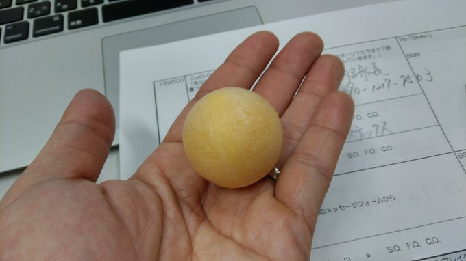 【6時からモーニング・コミュニティ】先週、パッと見ピンポン玉で食感サクサク、割ると中には砂糖をまぶした和風ゼリーという、 【6時からモーニング・コミュニティ】先週、パッと見ピンポン玉で食感サクサク、割ると中には砂糖をまぶした和風ゼリーという、
