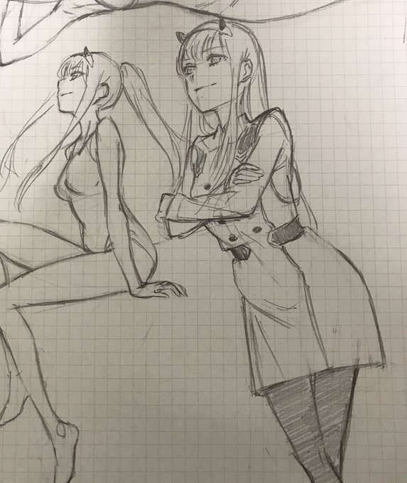 ゼロツーと手の練習。もっと頑張ってちゃんとかけるようになるぞー!#ダリフラ #ゼロツー ゼロツーと手の練習。もっと頑張ってちゃんとかけるようになるぞー!#ダリフラ #ゼロツー