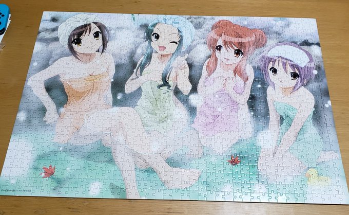 ついにハルヒのジグソーパズル完成しました!!!所要時間約3日でした!!↓↓↓途中経過 ついにハルヒのジグソーパズル完成しました!!!所要時間約3日でした!!↓↓↓途中経過