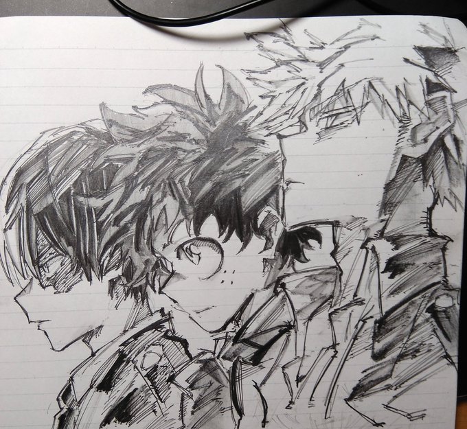 #ヒロアカ #絵描きさんとつながりたい 轟 デク 爆豪 横 #ヒロアカ #絵描きさんとつながりたい 轟 デク 爆豪 横