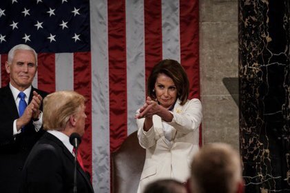 RT @pattonoswalt: Congrats to @SpeakerPelosi for inventing the “fuck you” clap. #sotu https://t.co/eueoUf9IBT