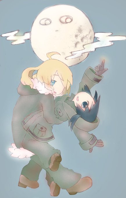 「月に監視されて踊ろうよ」#チトユー#少女終末旅行 「月に監視されて踊ろうよ」#チトユー#少女終末旅行
